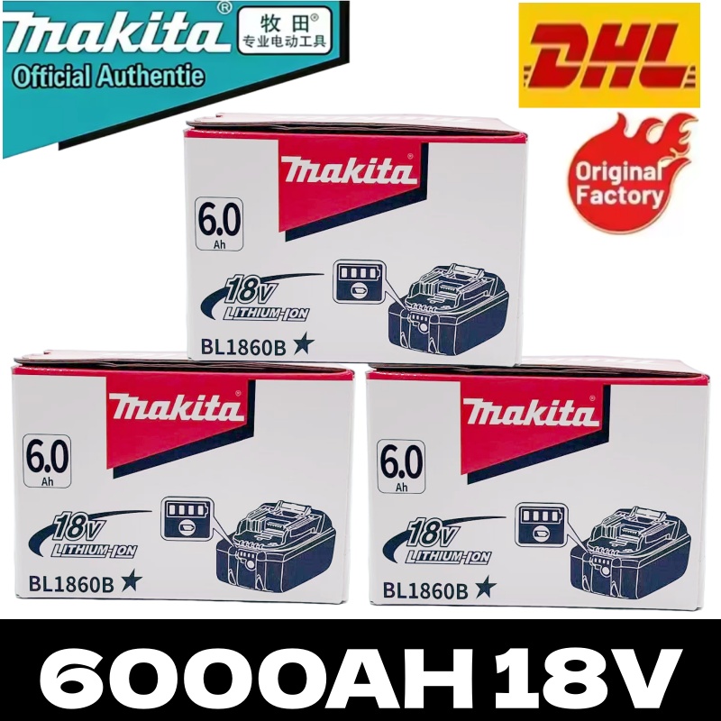 Renewable Energy Sources - Original Makita 18V Rechargeable Battery 6.0Ah