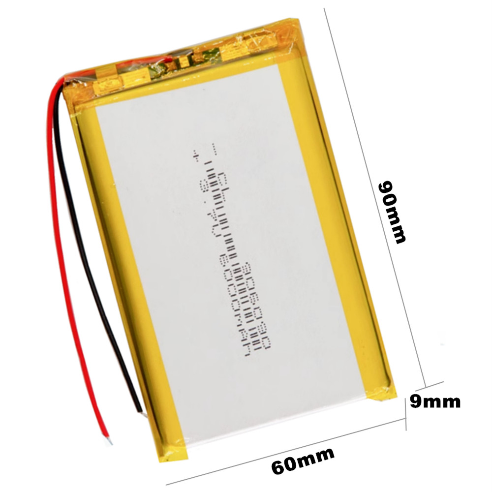 Renewable Energy Sources - 906090 3.7V 6000mAh Lithium Polymer Rechargeable