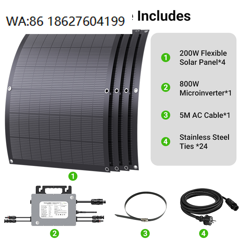 Flexible Solar Panel - Flexible Solar Kit 800W Micro Inverter