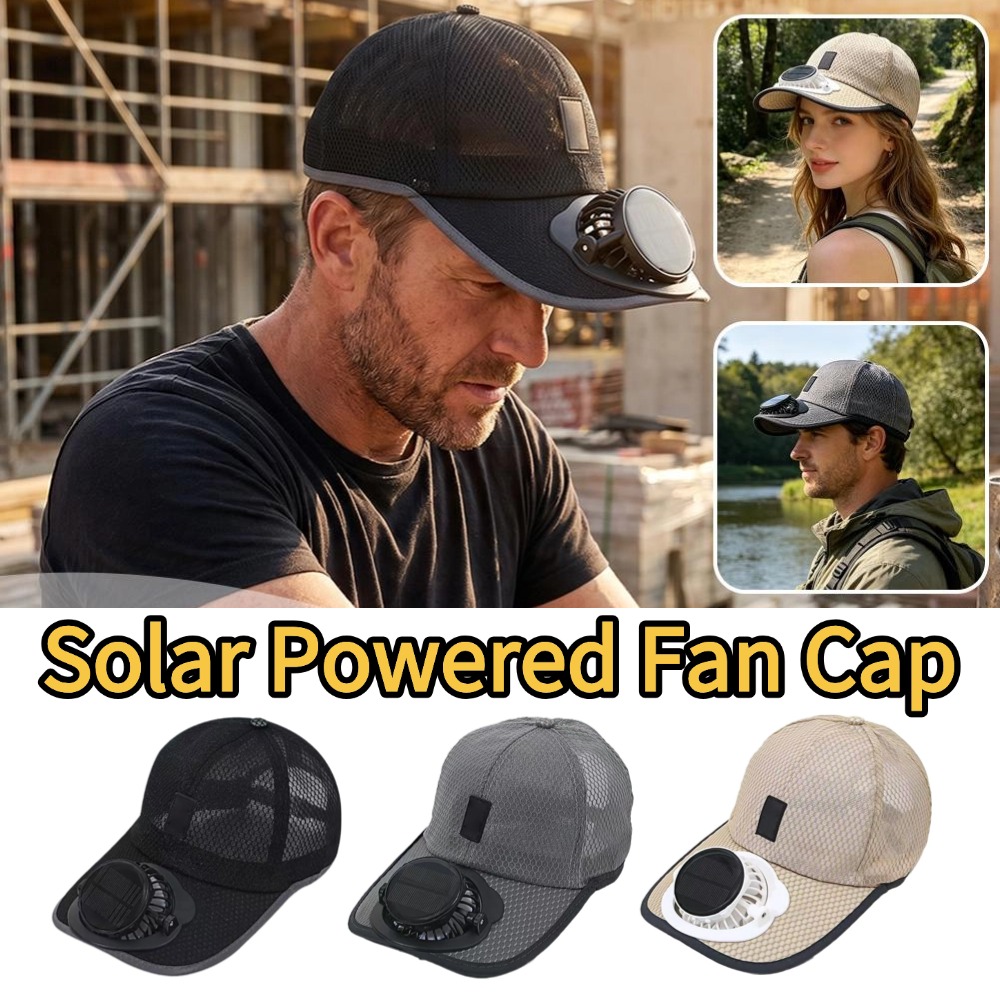 Unisex Solar Powered Fan Cap F - Renewable Energy Fan review and price