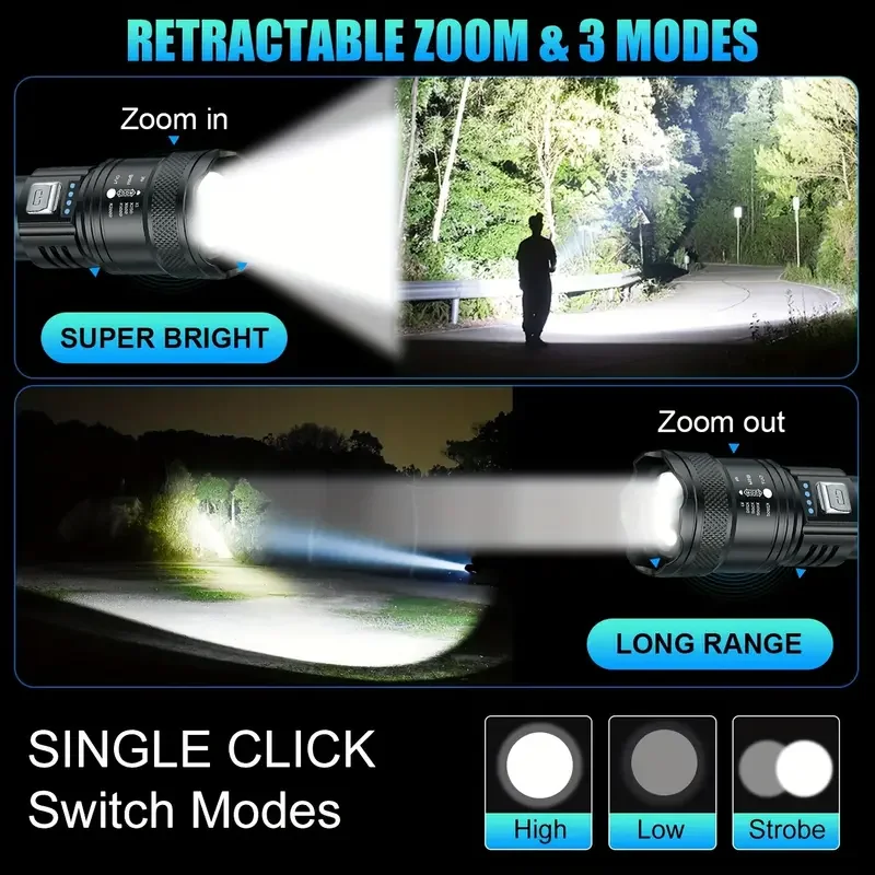 Tactical LED Flashlight 2000LM - Renewable Energy Sources review and price