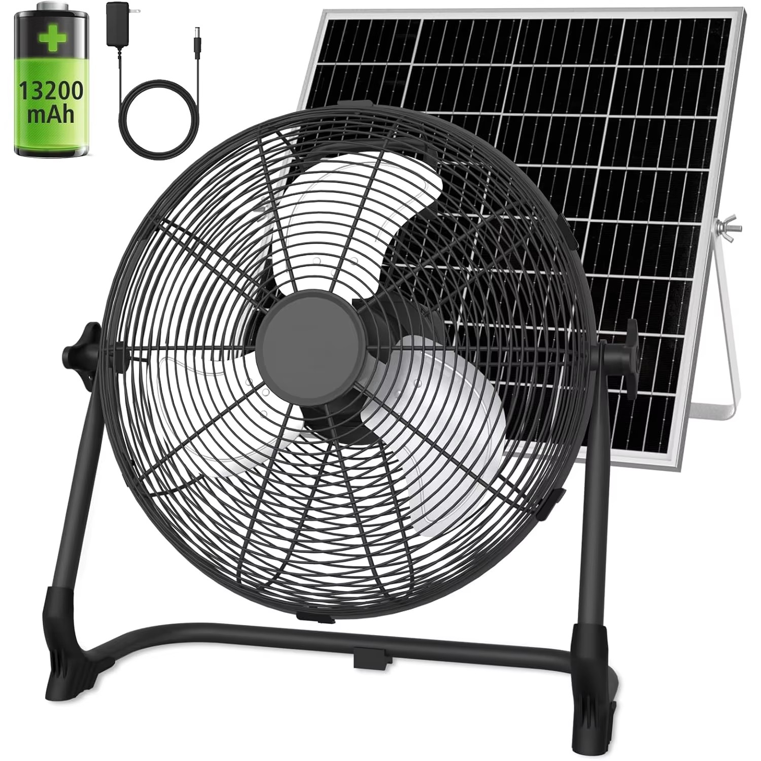 12inch Portable Solar Floor Fa - Renewable Energy Fan review and price