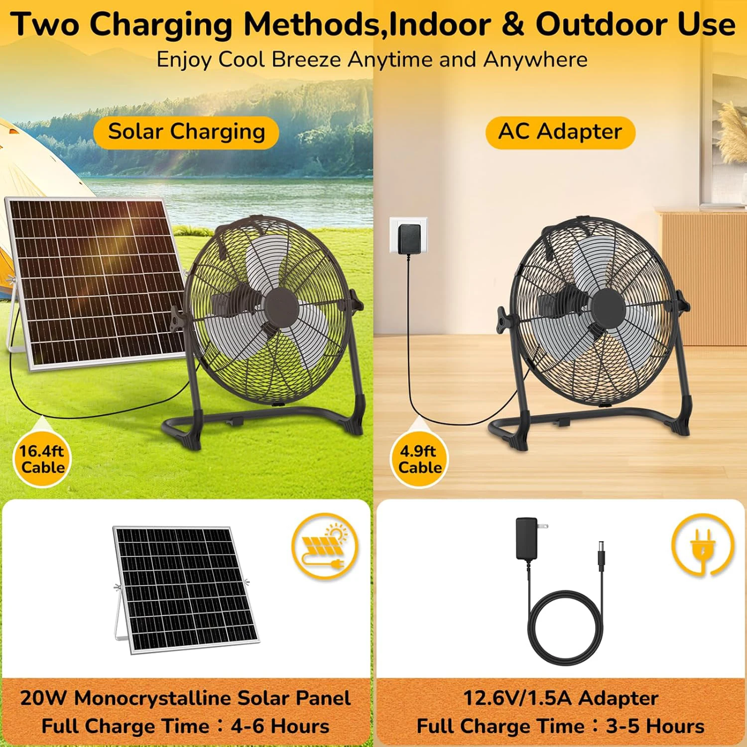 12inch Portable Solar Floor Fa - Renewable Energy Fan review and price
